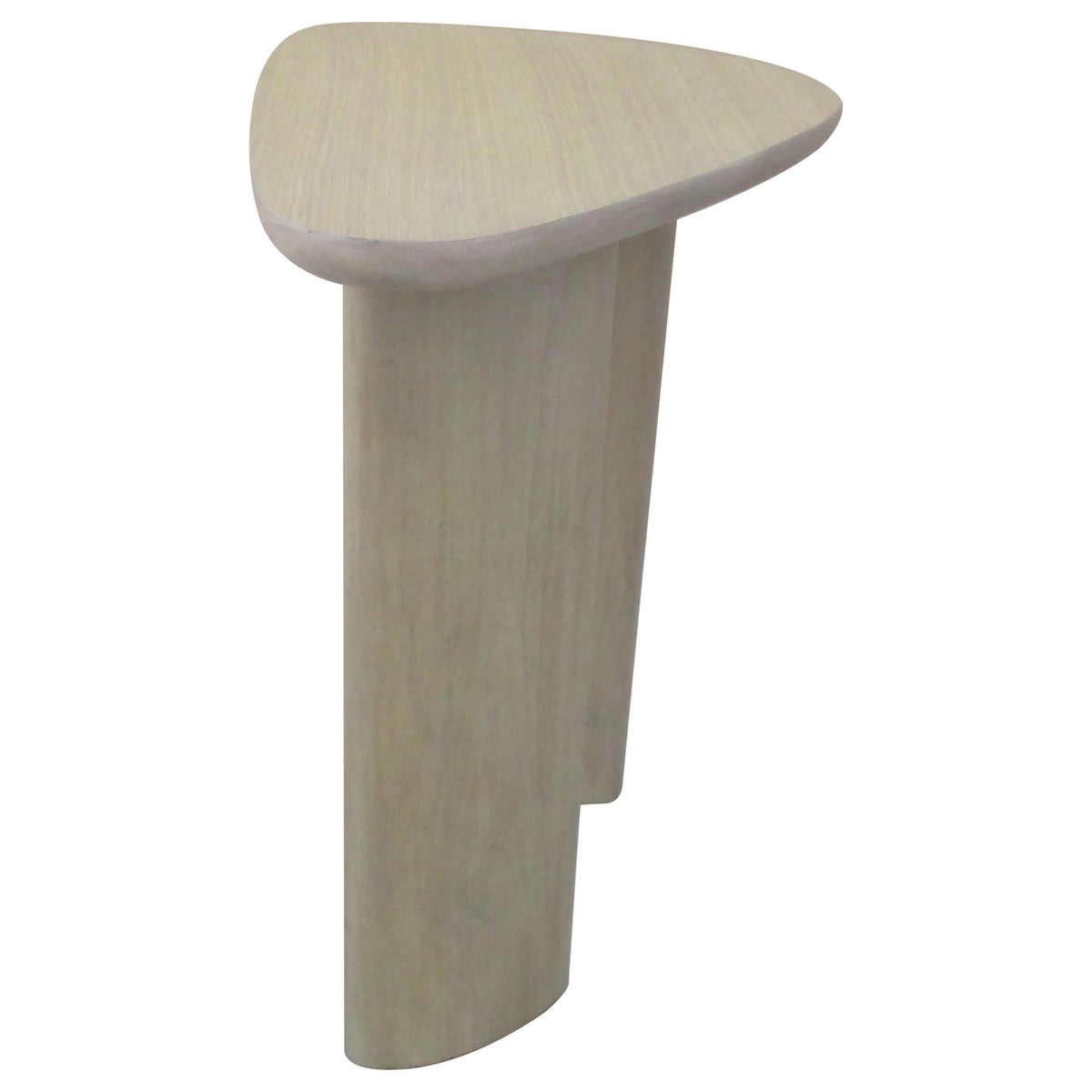 Arjona Contemporary Triangular End Table with Oak Veneer Honey Oak