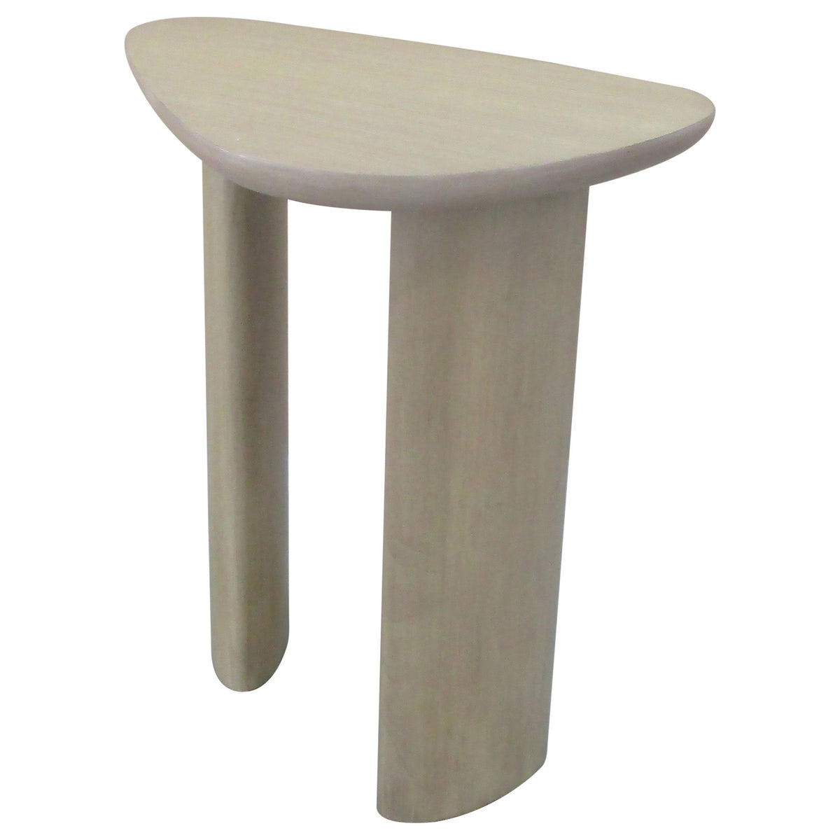 Arjona Contemporary Triangular End Table with Oak Veneer Honey Oak