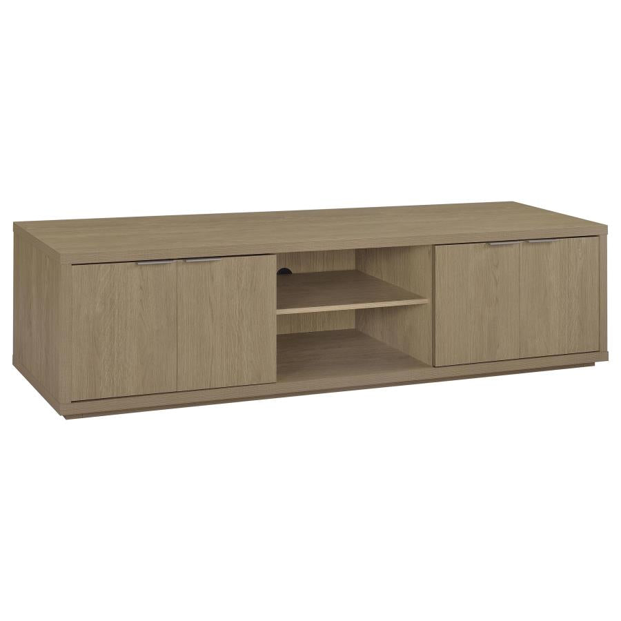 Ingram 4-Door TV Stand for TVs up to 85 Inches Latte