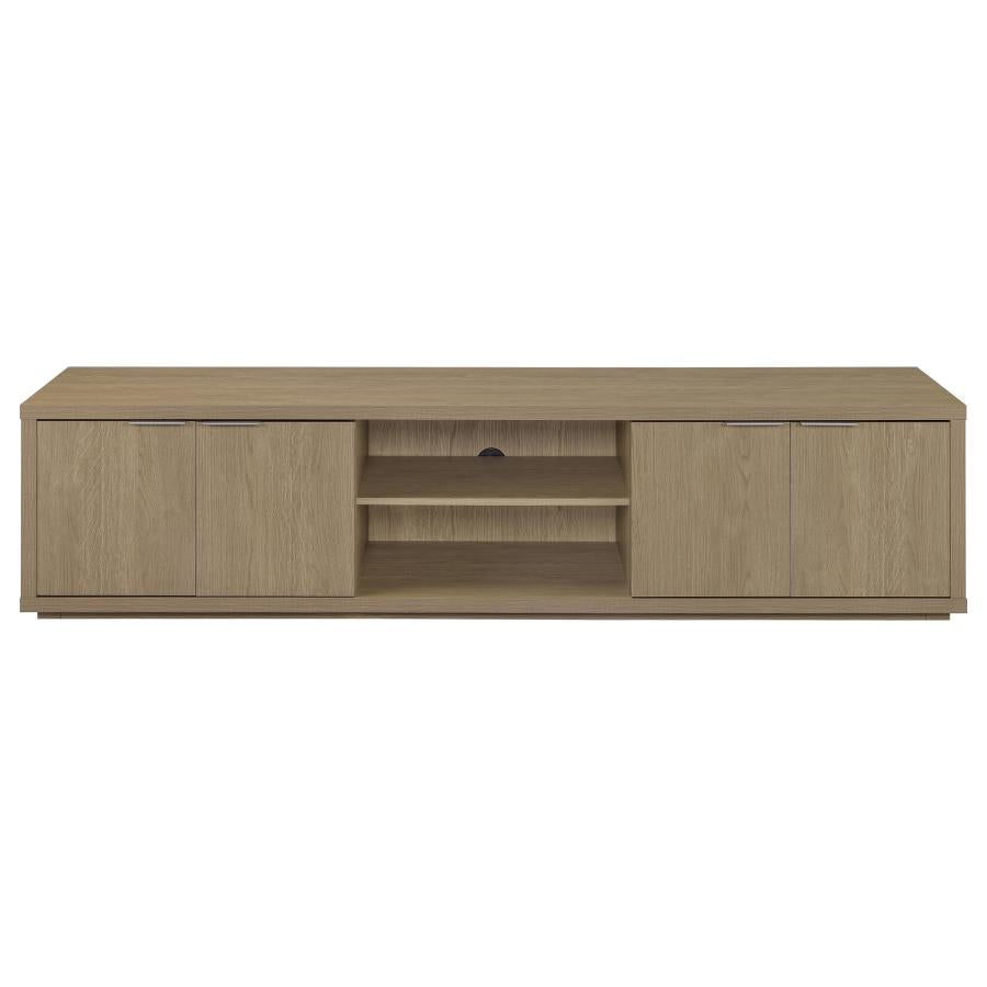 Ingram 4-Door TV Stand for TVs up to 85 Inches Latte