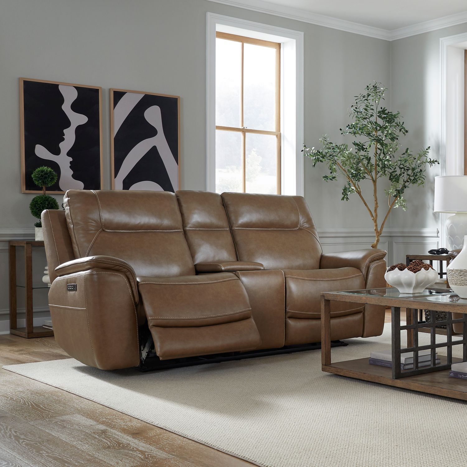 Collins Triple Power Zero Gravity Loveseat with Console