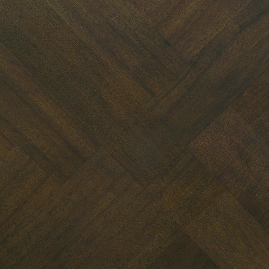 Holmes 3-Piece Geometric Top Coffee Table Set Dark Brown