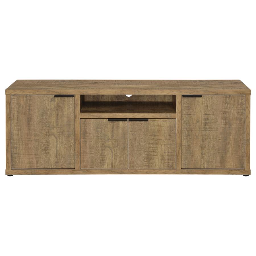 Tabby TV Stand for TVs up to 65 Inches with 4-Door Storage in Mango