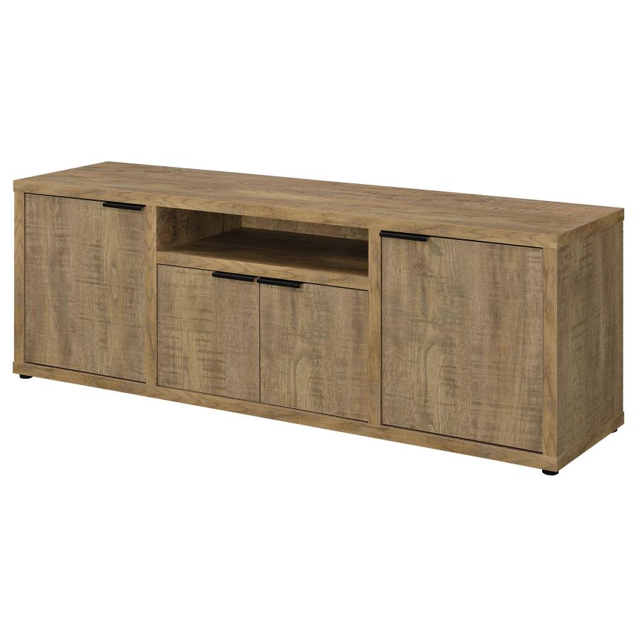 Tabby TV Stand for TVs up to 65 Inches with 4-Door Storage in Mango