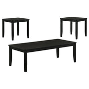 Holmes 3-Piece Square-Edge Coffee Table Set Black