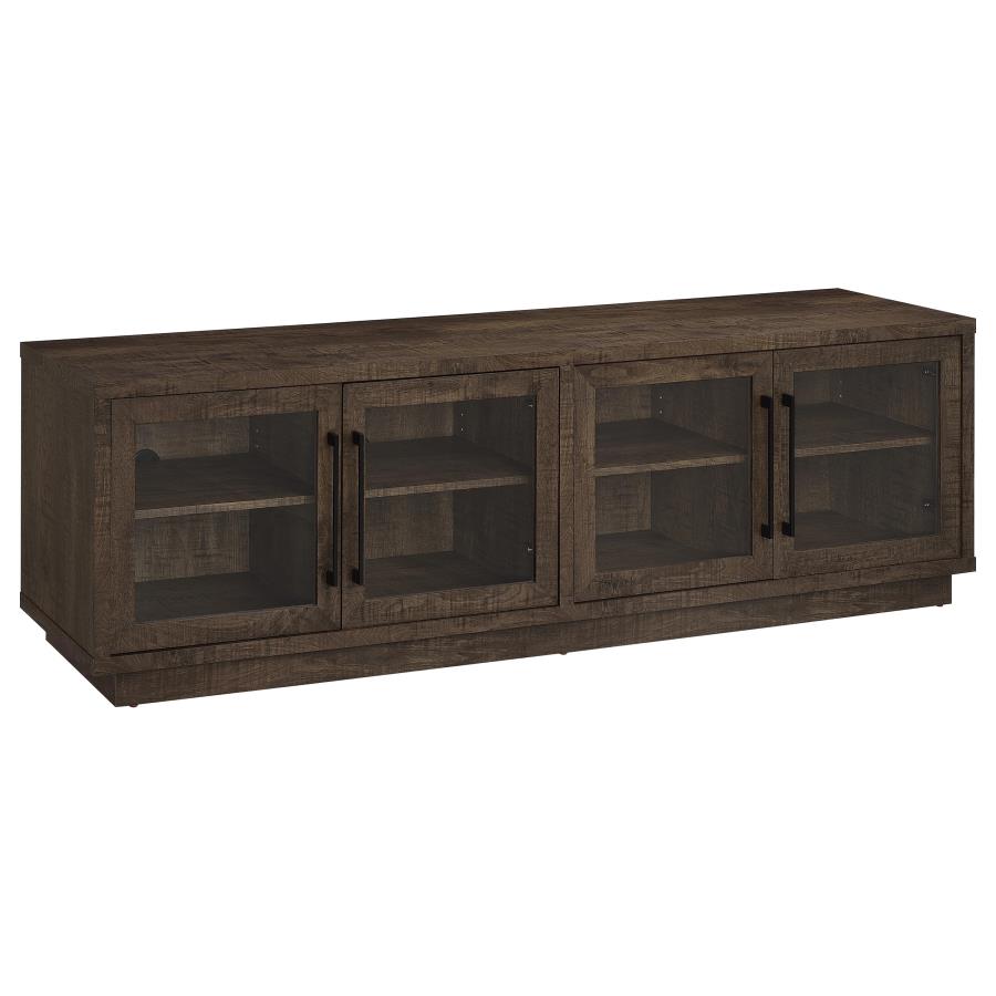 Medina 4-Door TV Stand for TVs up to 85 Inches Dark Rustic Mango