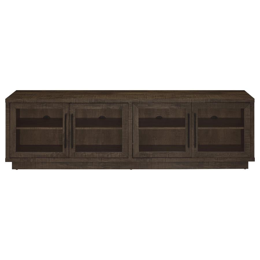 Medina 4-Door TV Stand for TVs up to 85 Inches Dark Rustic Mango