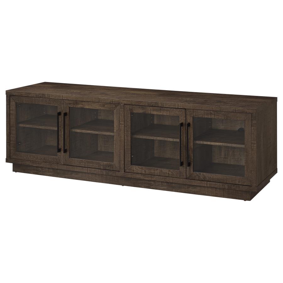 Medina 4-Door TV Stand for TVs up to 85 Inches Dark Rustic Mango