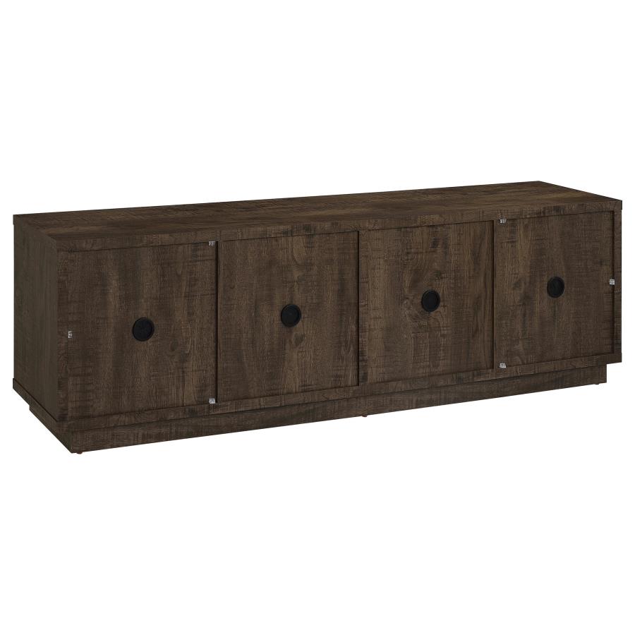 Medina 4-Door TV Stand for TVs up to 85 Inches Dark Rustic Mango