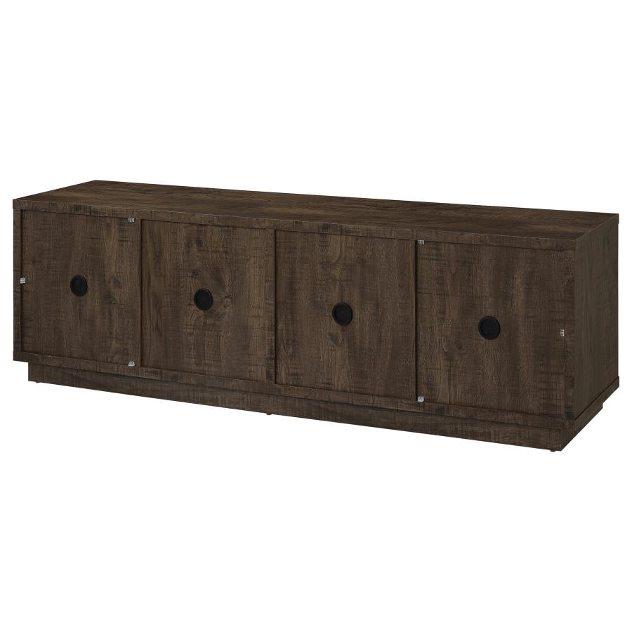 Medina 4-Door TV Stand for TVs up to 85 Inches Dark Rustic Mango