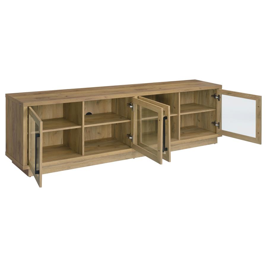 Medina 4-Door TV Stand for TVs up to 85 Inches Golden Oak