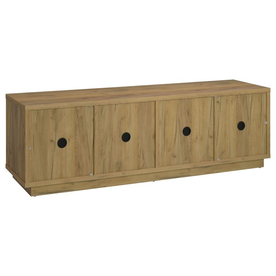 Medina 4-Door TV Stand for TVs up to 85 Inches Golden Oak