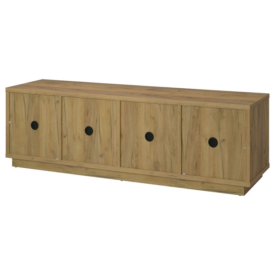 Medina 4-Door TV Stand for TVs up to 85 Inches Golden Oak