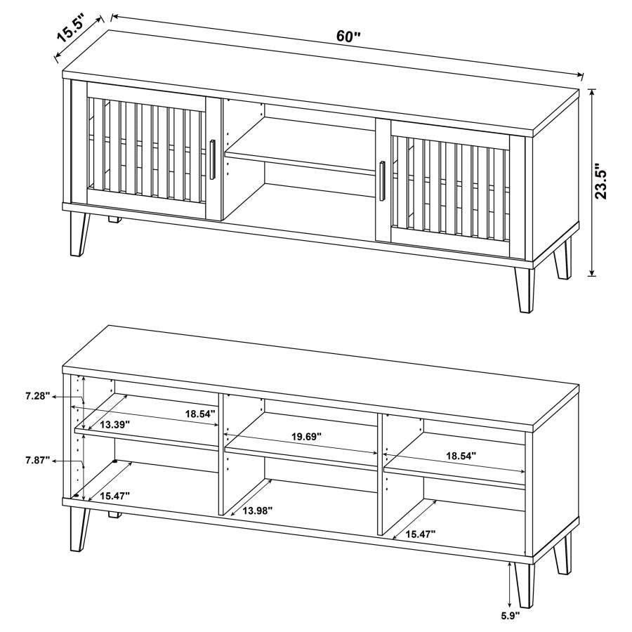 Sedona 2-door TV Stand for TVs up to 65 Inches Dark Pine