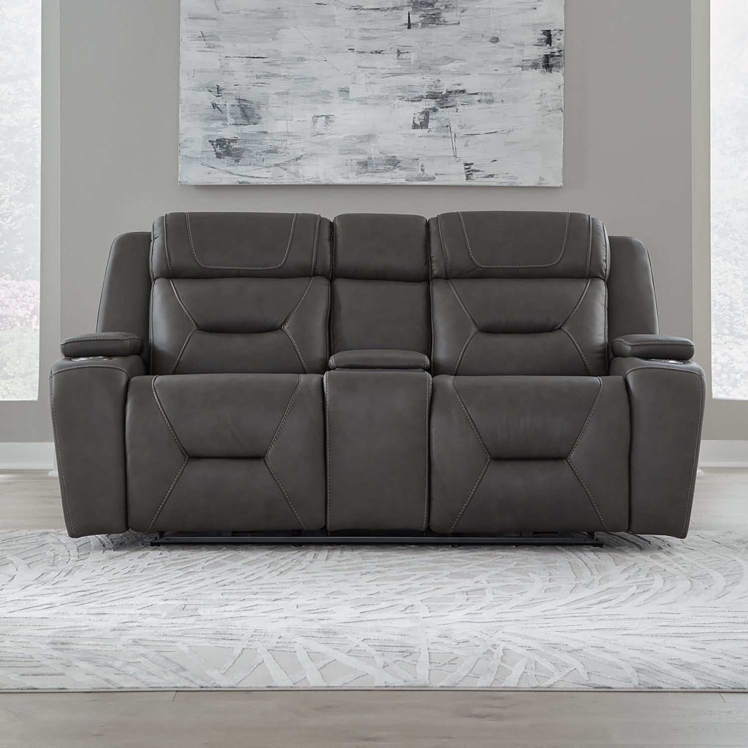 Chapman Dual Power Zero Gravity Loveseat with Console