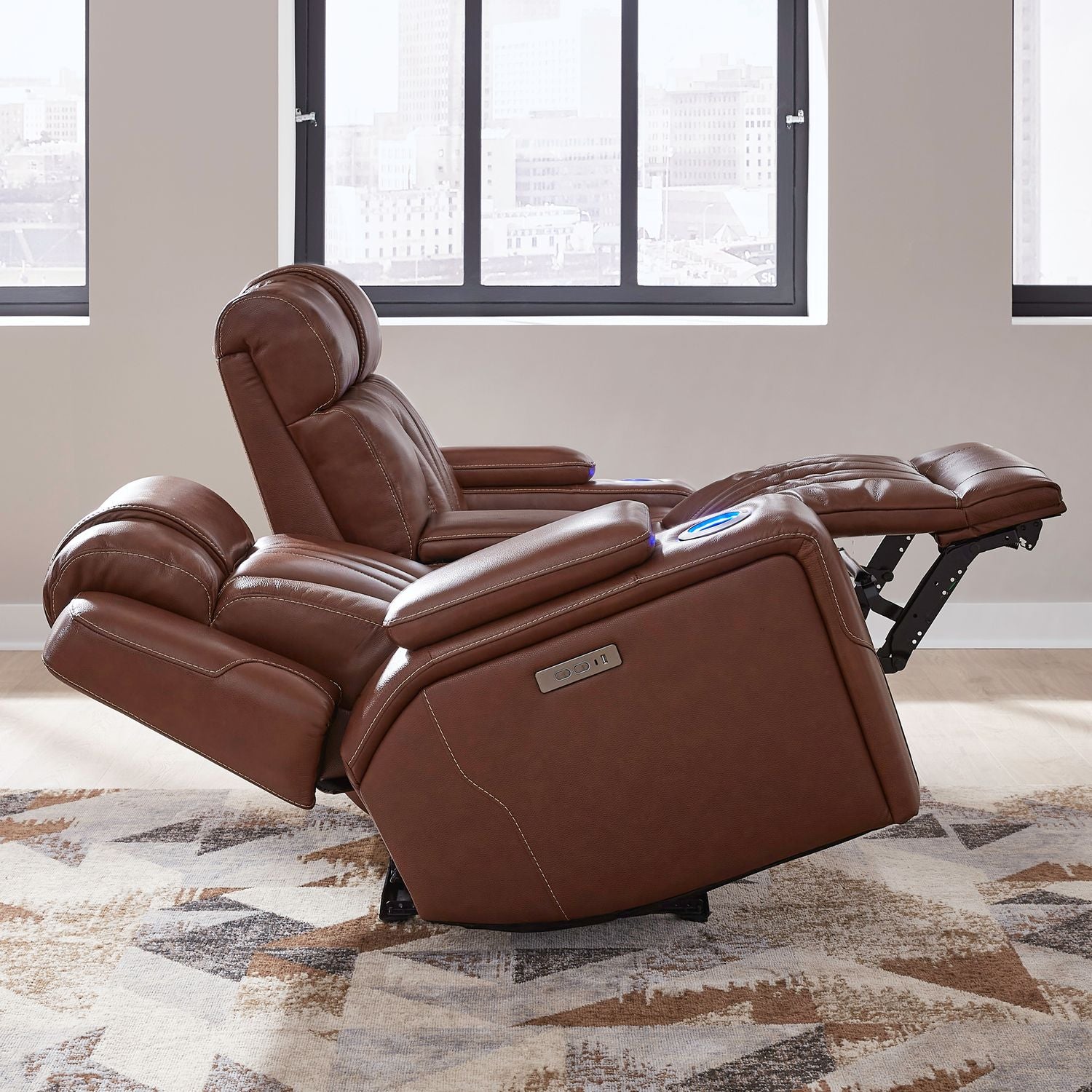 Caswell Dual Power Zero Gravity Loveseat with Console