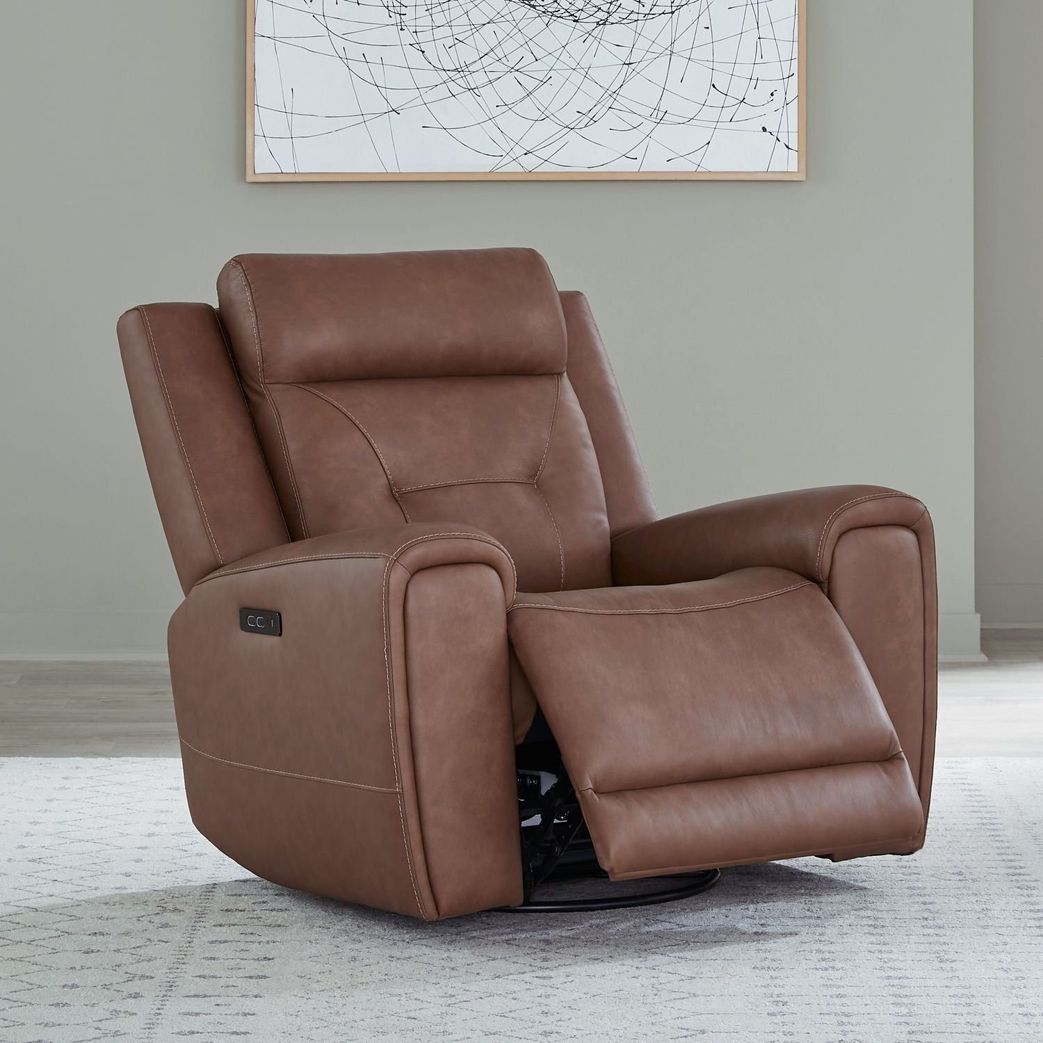 Beckham Dual Power Swivel Glide Recliner