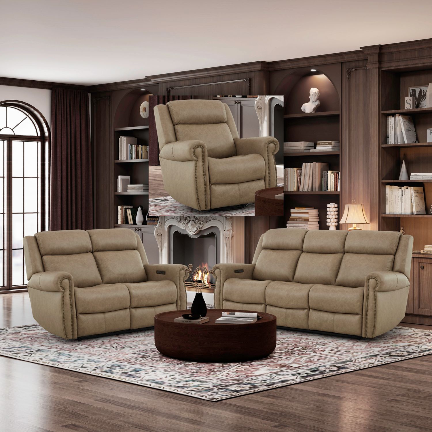 Carlton Sofa with Loveseat & Recliner