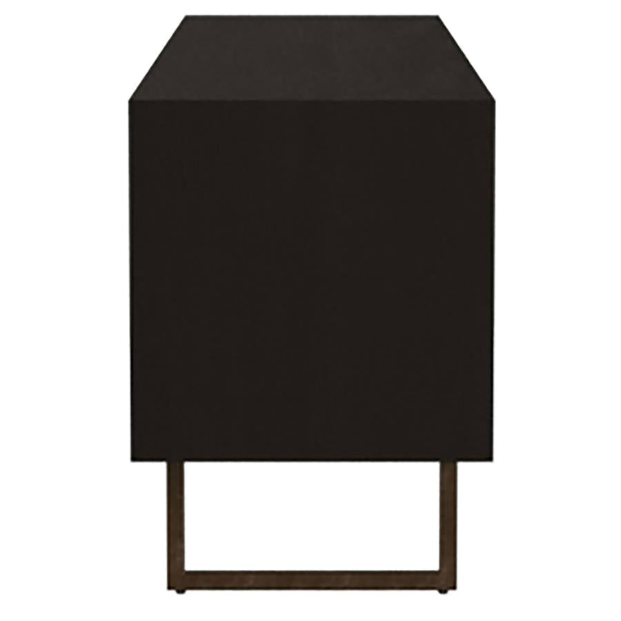 Marsden 2-door Mango Wood 70-inch TV Stand Charcoal Black