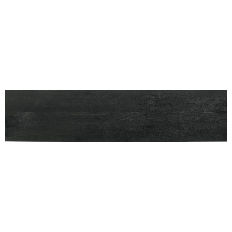 Marsden 2-door Mango Wood 70-inch TV Stand Charcoal Black
