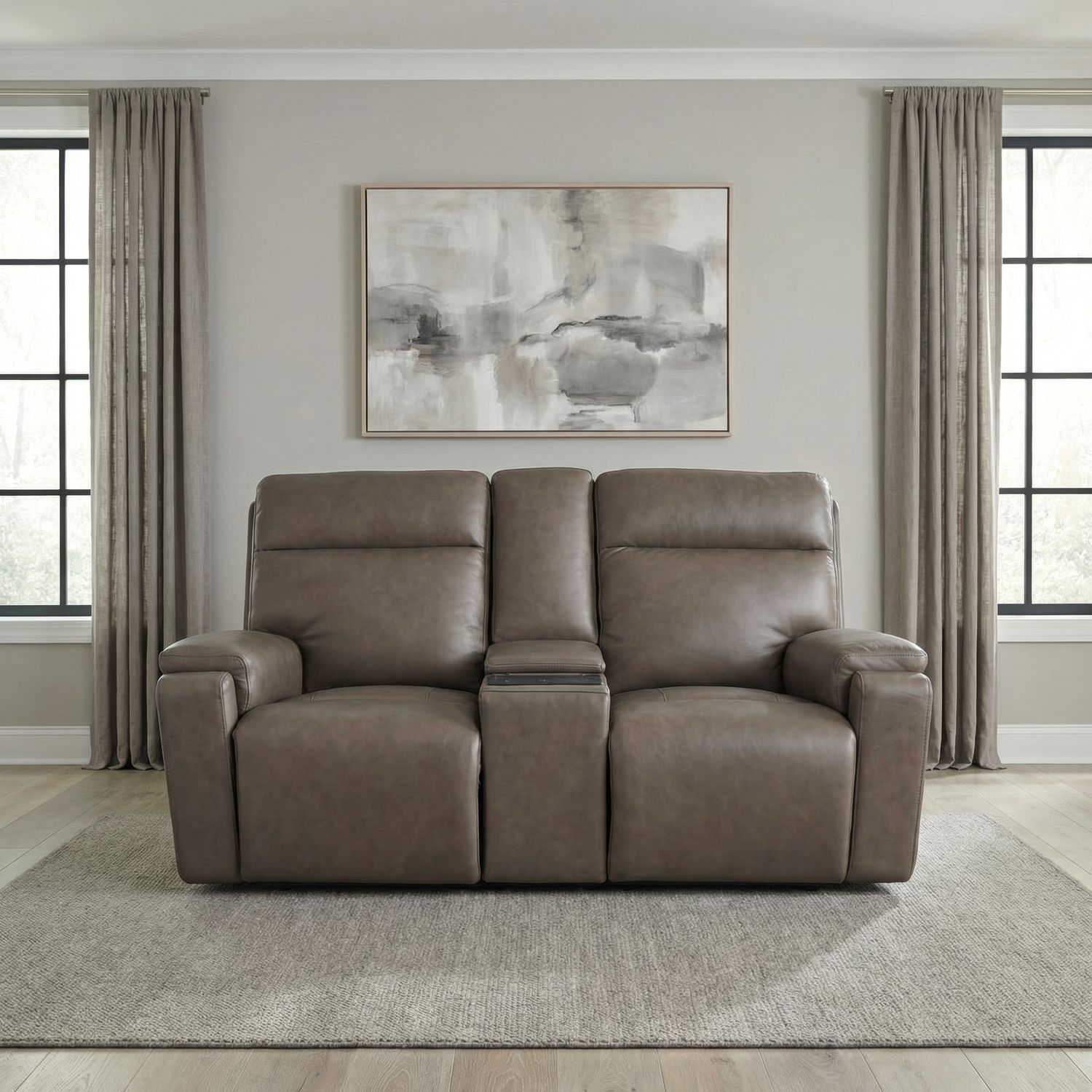 Cyrus Triple Power Zero Gravity Loveseat with Console
