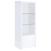 Jude 3-shelf Engineered Wood Media Tower High Gloss White