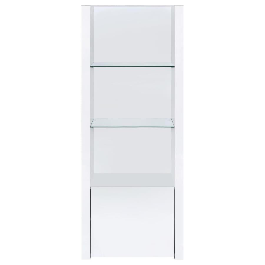 Jude 4-shelf Engineered Wood Media Tower High Gloss White