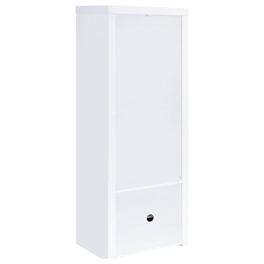 Jude 4-shelf Engineered Wood Media Tower High Gloss White