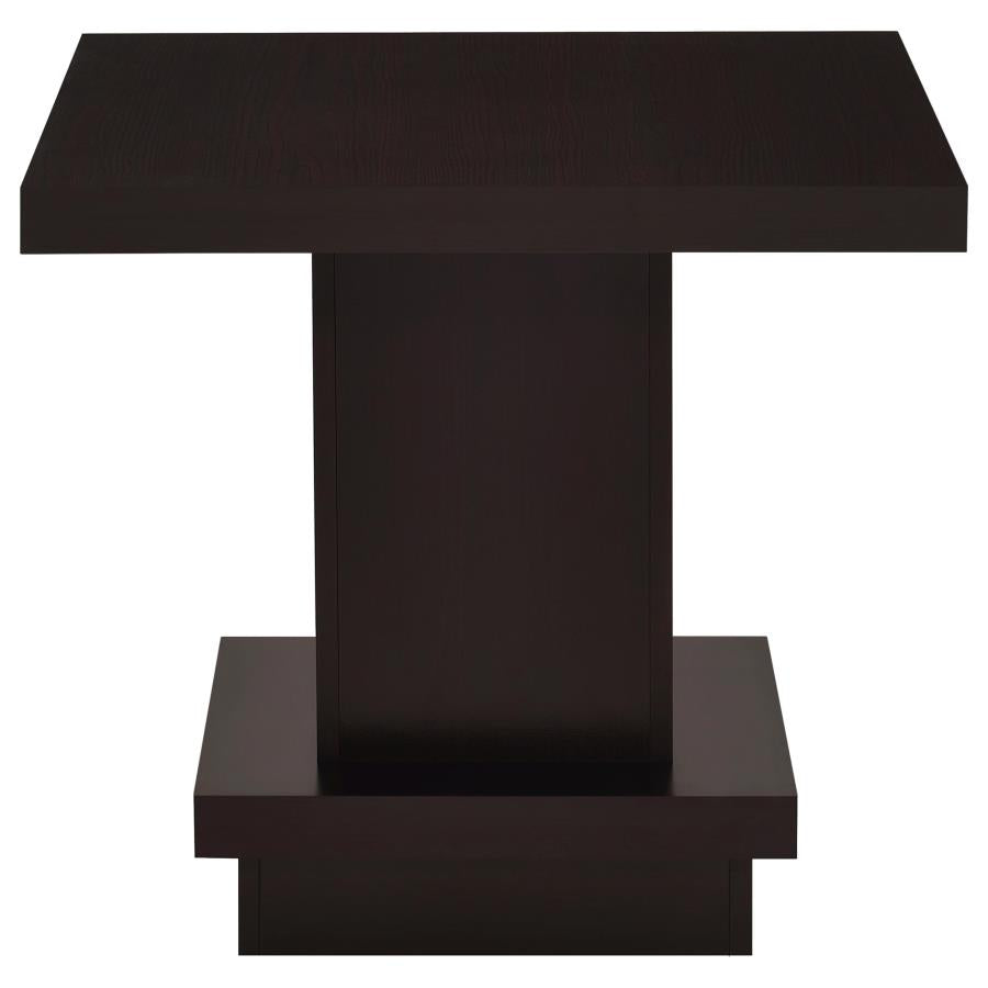 Reston 3-piece Square Coffee and End Table Set Cappuccino