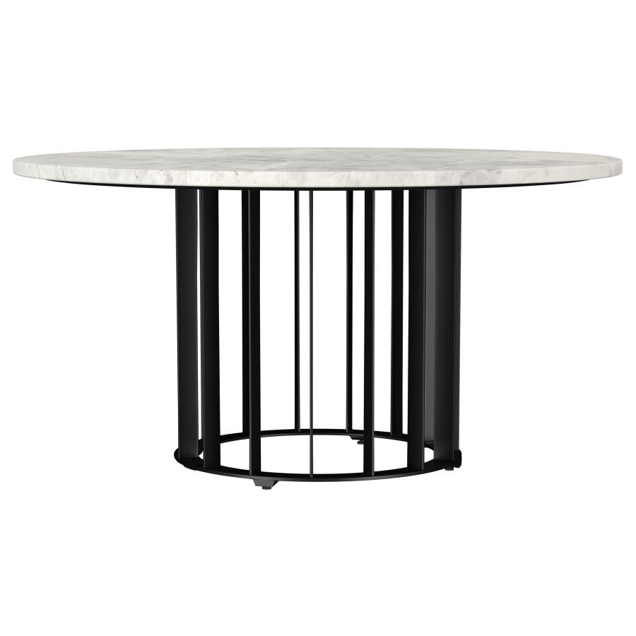 Haven 3-piece Round Marble Coffee and End Table Set Black