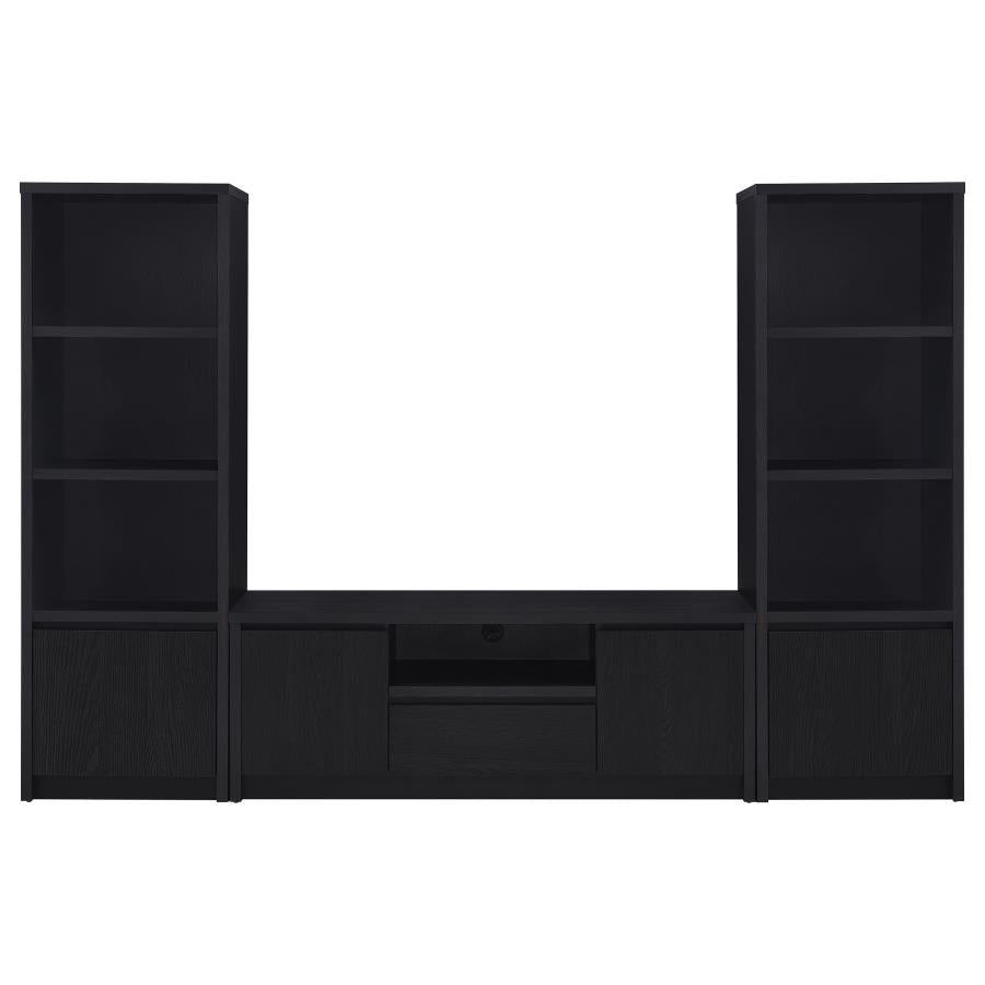 Winfield 3-piece Entertainment Center 60-inch TV Stand Black
