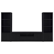 Winfield 3-piece Entertainment Center 78-inch TV Stand Black