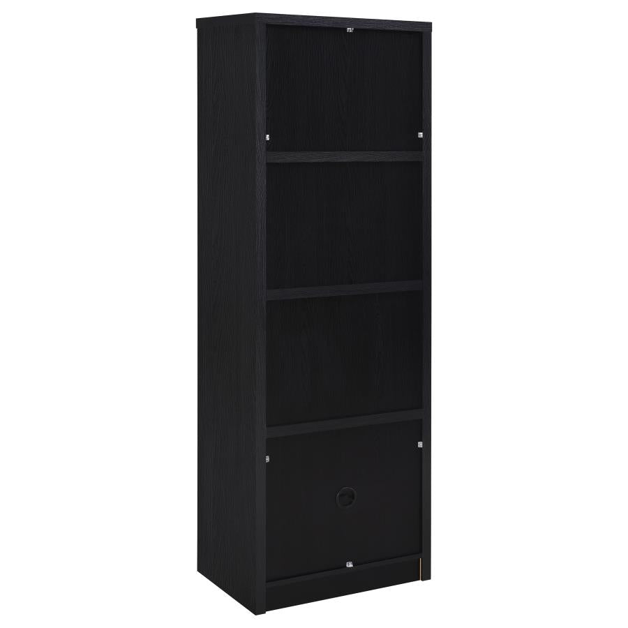Winfield 4-shelf Media Tower Entertainment Pier Black