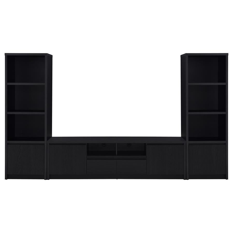 Winfield 3-shelf Media Tower Entertainment Pier Black