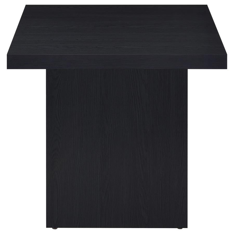 Devar Square Engineered Laminate End Side Table Black
