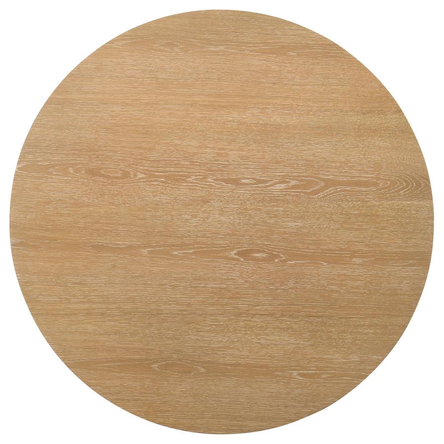 Ottowa 2-piece Round Wood Coffee Table Set Washed Oak