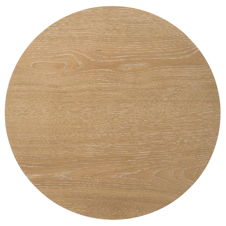 Ottowa 3-piece Round Wood Coffee Table Set Washed Oak