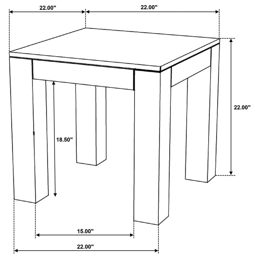 Butte 2-piece Mango Wood Coffee and End Table Set Natural