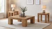 Butte 3-piece Mango Wood Coffee and End Table Set Natural