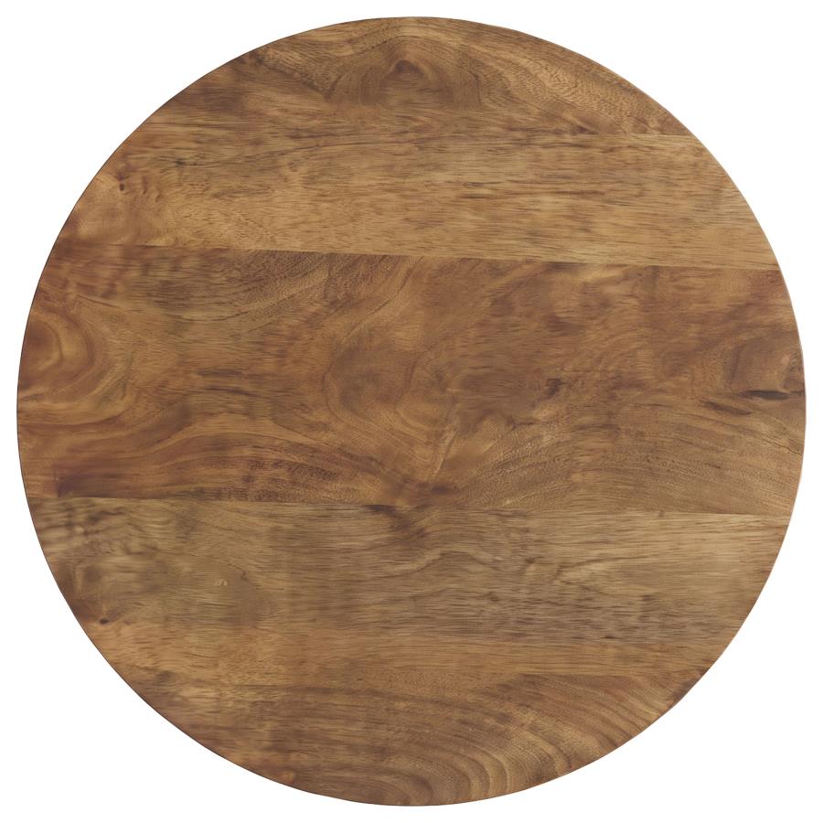 Coffey Round Mango Wood End Table Light Brown