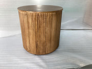 Coffey Round Mango Wood End Table Light Brown