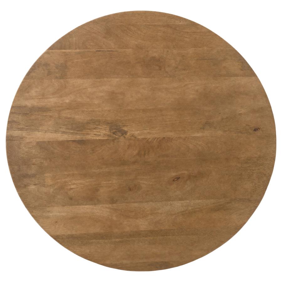 Coffey 2-piece Round Coffee and End Table Set Light Brown