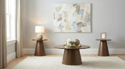 Franklin 3-piece Round Coffee Table Set Dark Brown