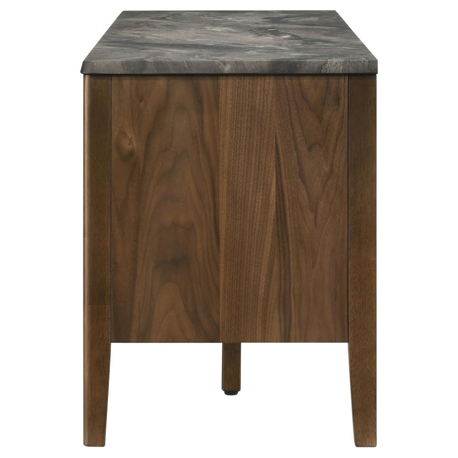 Bradley 63-inch 2-Door SmartTop™ TV Stand Smokey Grey and Dark Brown