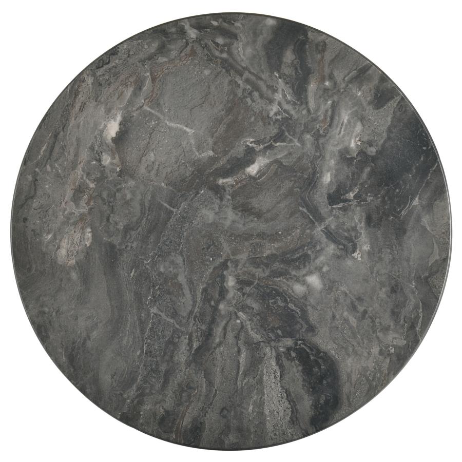 Bradley Round SmartTop End Side Table Smokey Grey and Brown