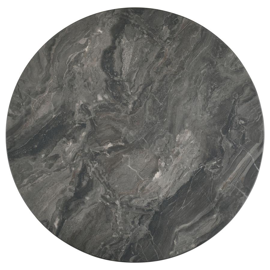 Bradley 2-Piece Round SmartTop™ Coffee Table Set Smokey Grey and Dark Brown