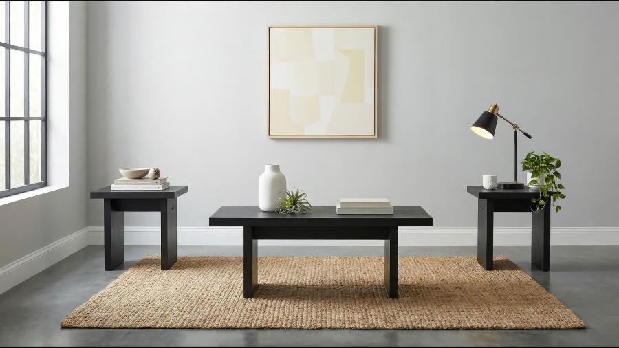 Decker 3-piece Coffee and End Table Set Black