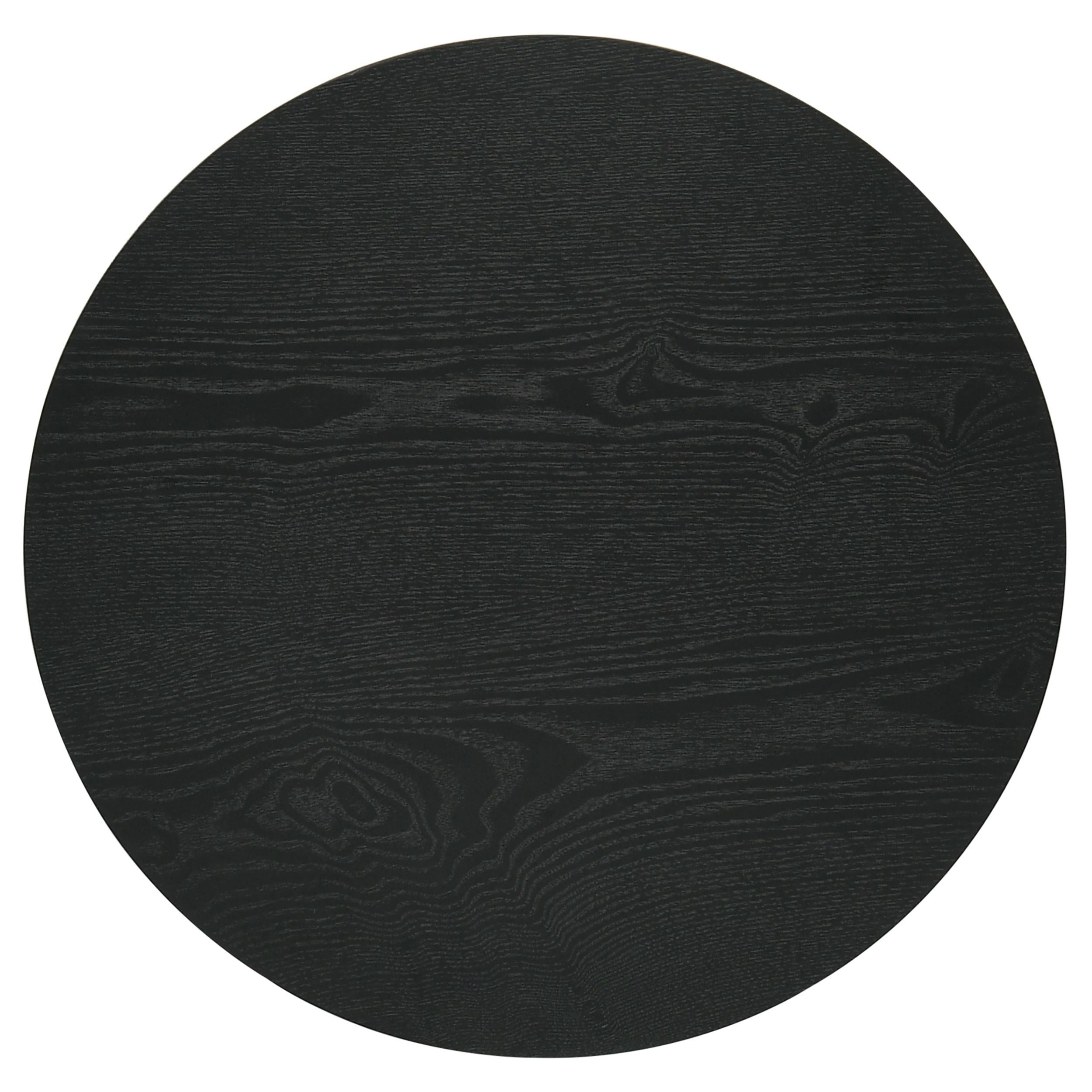Hamlyn Round Fluted Occasional Side End Table Black