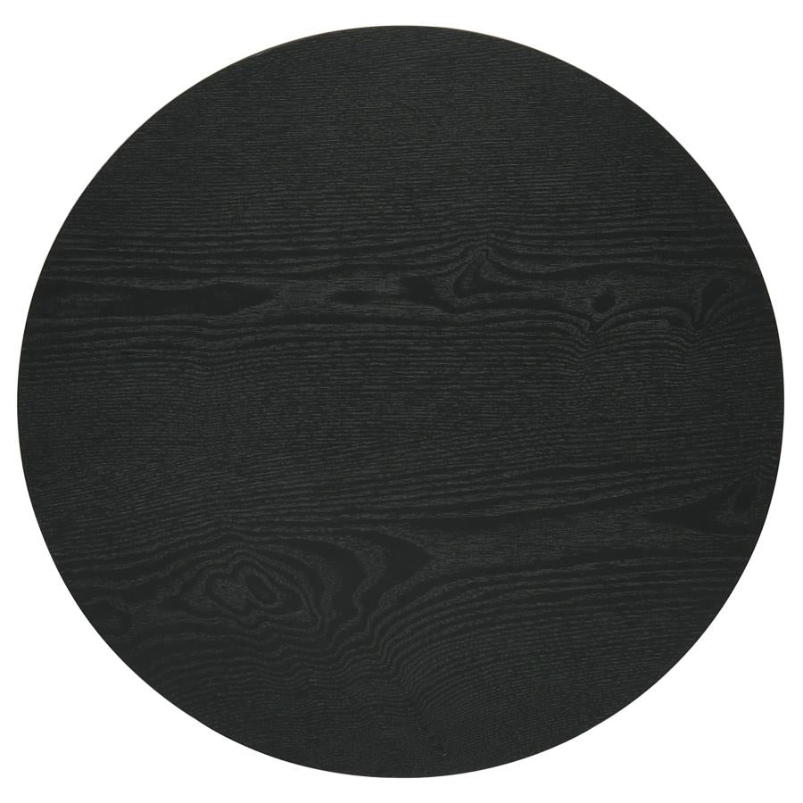 Hamlyn 3-piece Round Fluted Coffee and End Table Set Black