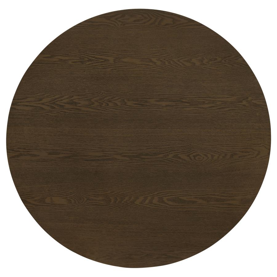Hamlyn 2-piece Round Fluted Coffee and End Table Set Walnut